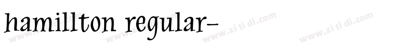 hamillton regular字体转换